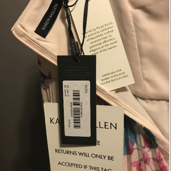 Women’s Floral Pleated Special Occasion Midi Dress - Picture 4 of 7